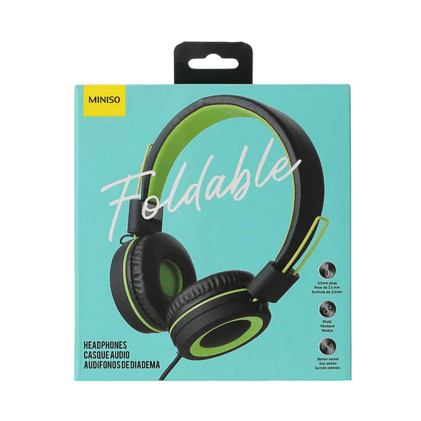 Foldable Head Phone (Green+Black)