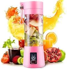 USB Rechargeable Juicer Blender 6 Blades Stainless Steel Material | 380ml Electric Mini Juicer Blender For Personal Size