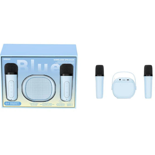 Macaron Series Wireless Speaker with 2 Microphones Model:A16(Blue)