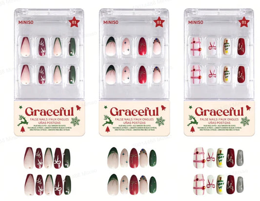 Christmas Series False Nails With Jelly Adhesive Tabs （04）