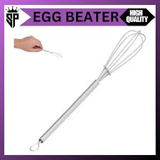 SP Dealz Hand Mixer Electric 1Pc Multifunctional Rotary Manual Egg Beater Mixer Mini Kitchen Egg Whisk Bake Tool Egg Agitator Metal Eco-Friendly Egg Mixer (Size : 18 * 2.5cm)